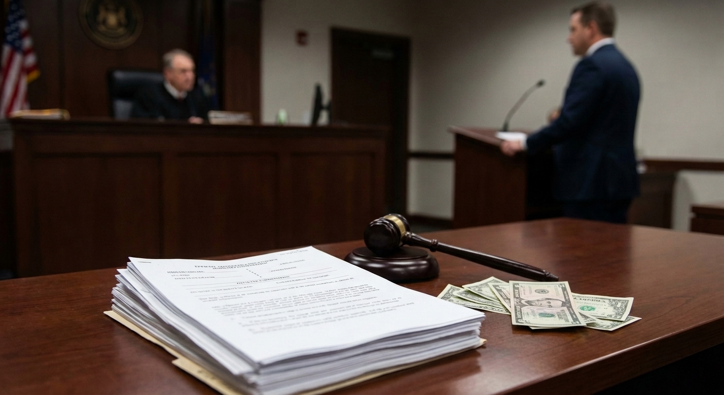 Second image illustrating Domestic Violence Bond Amounts in Michigan and What to Expect, including legal process and court hearing.